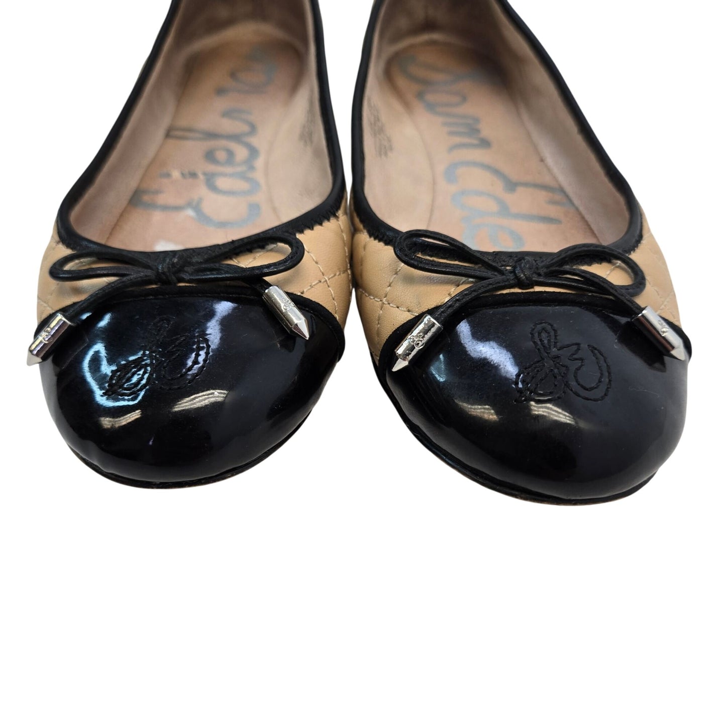 Sam Edelman Leather Becka Cap Toe Ballet Flats Size 8.5M