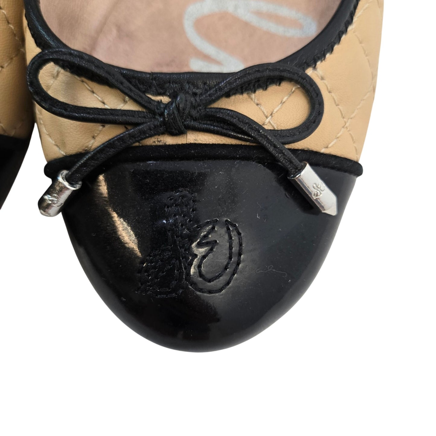 Sam Edelman Leather Becka Cap Toe Ballet Flats Size 8.5M