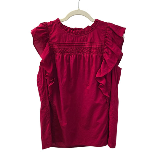 Loft Ruffle Shoulder Baby Doll Top Size Medium