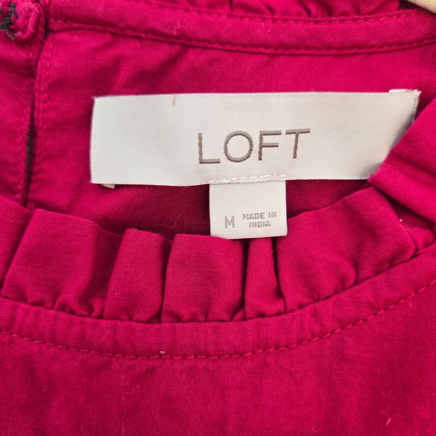 Loft Ruffle Shoulder Baby Doll Top Size Medium