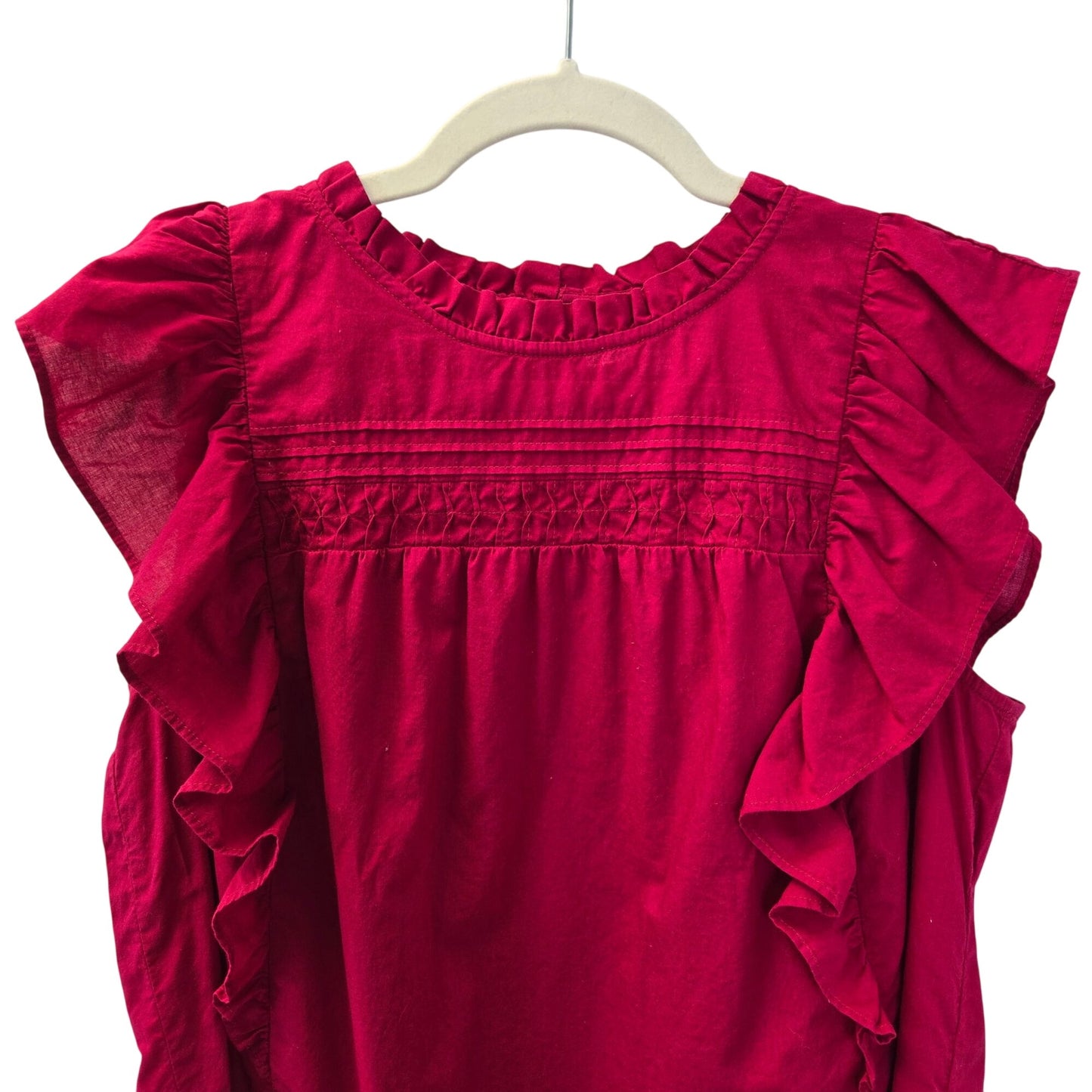 Loft Ruffle Shoulder Baby Doll Top Size Medium