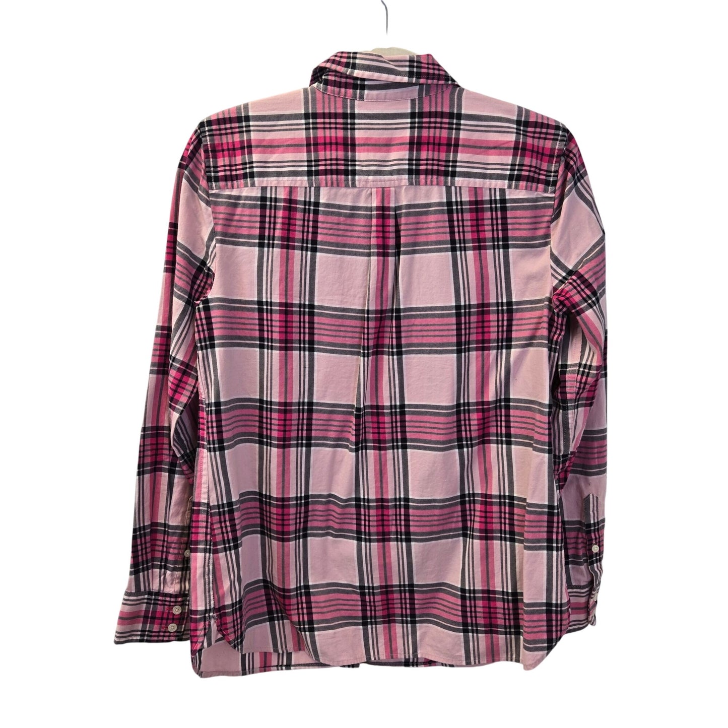 Talbots 100% Cotton Plaid Button Down Shirt Size Small