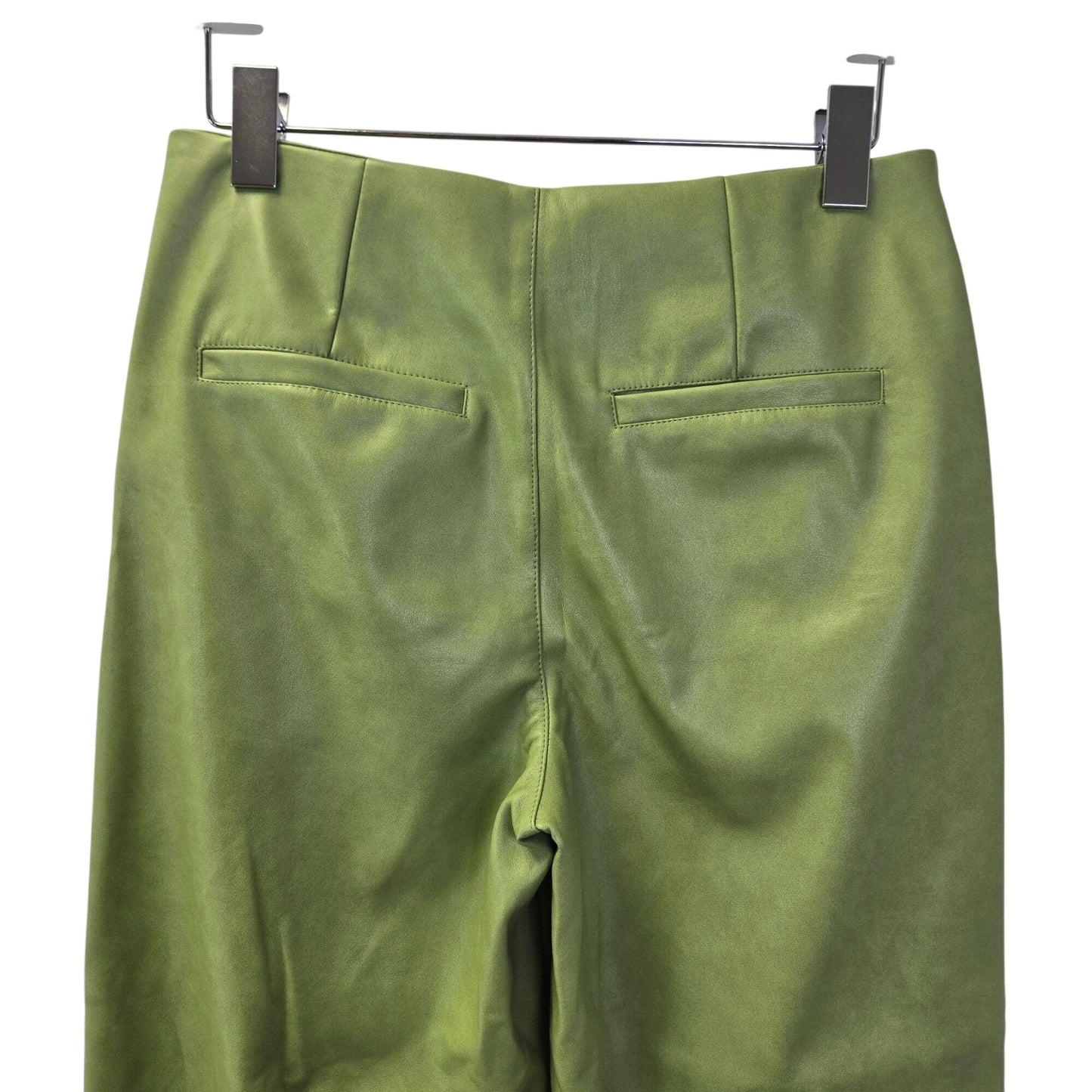 Bagatelle Vegan Leather Wide Leg Cropped Lime Green Pants Size Small