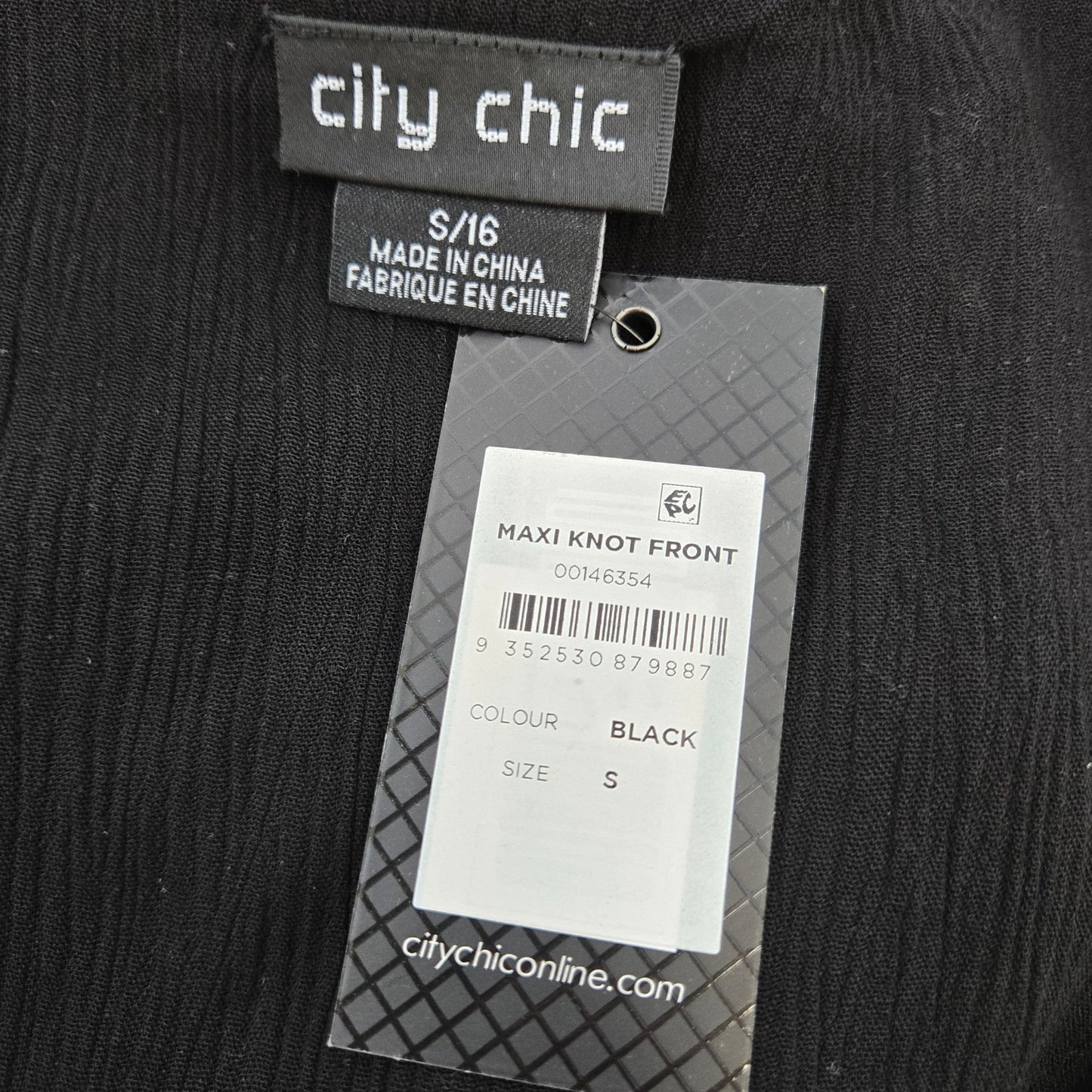 NWT City Chic 100% Viscose Knot Front Gauzy Maxi Dress Size 16