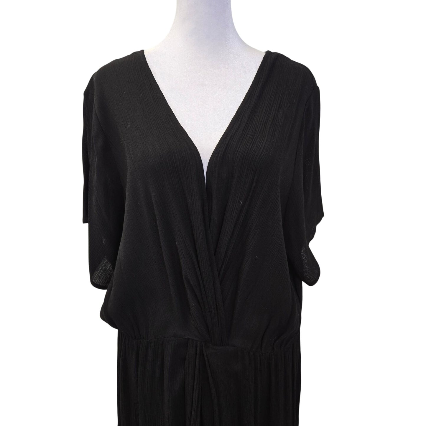 NWT City Chic 100% Viscose Knot Front Gauzy Maxi Dress Size 16
