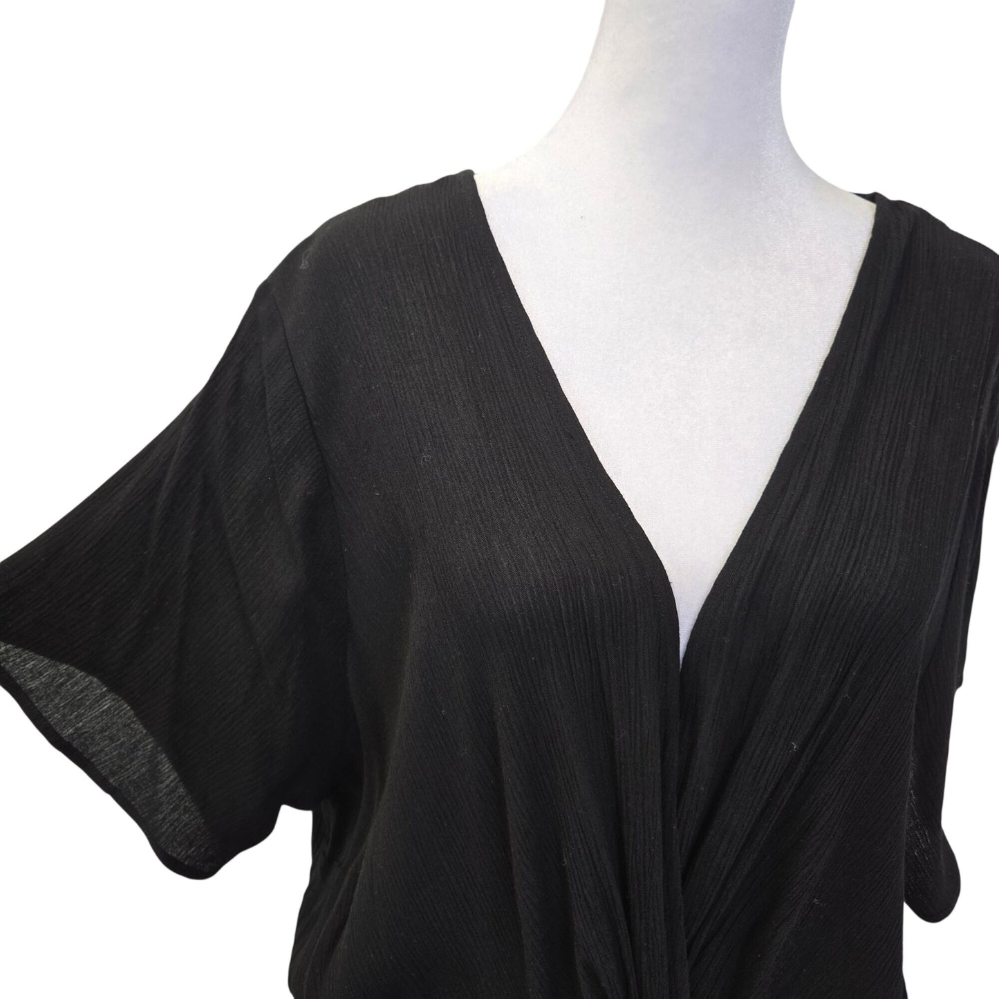 NWT City Chic 100% Viscose Knot Front Gauzy Maxi Dress Size 16