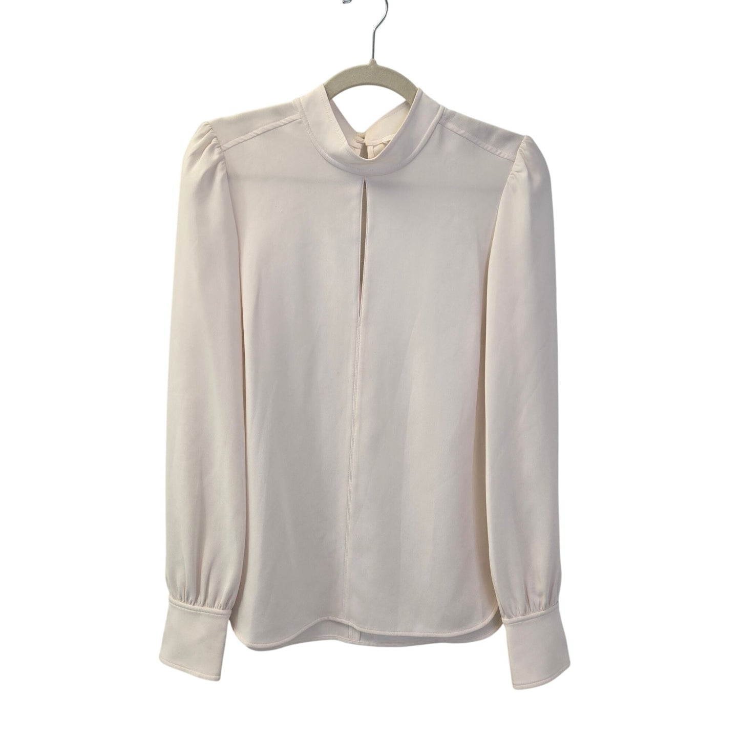 A.L.C. Marina Keyhole High Neck Puff Sleeve Blouse Size 8