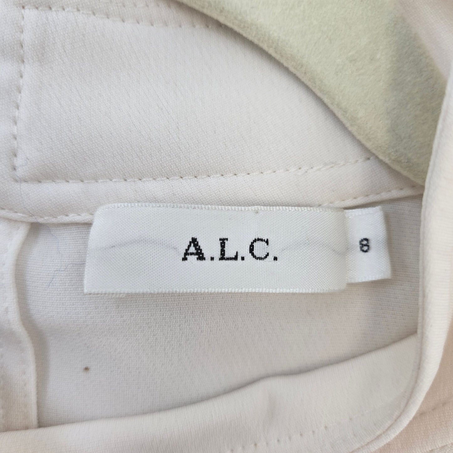 A.L.C. Marina Keyhole High Neck Puff Sleeve Blouse Size 8