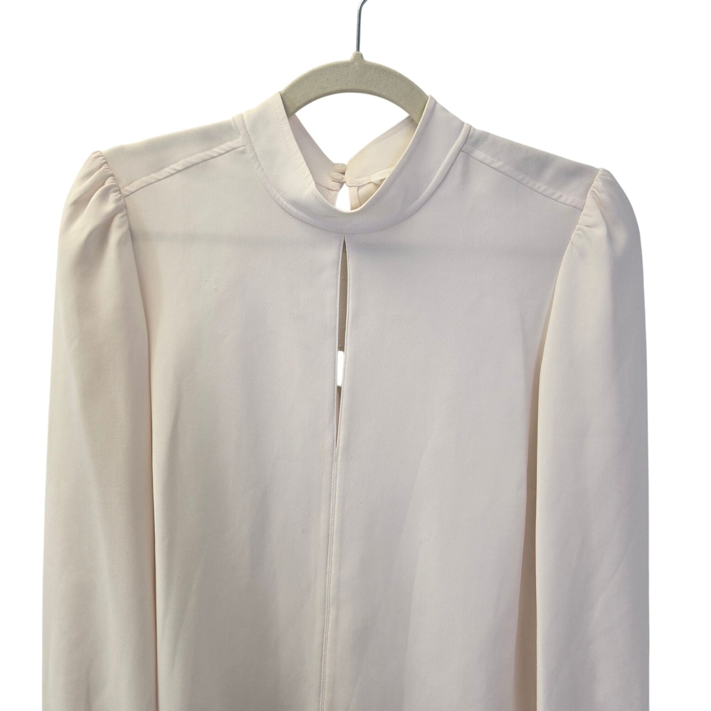A.L.C. Marina Keyhole High Neck Puff Sleeve Blouse Size 8