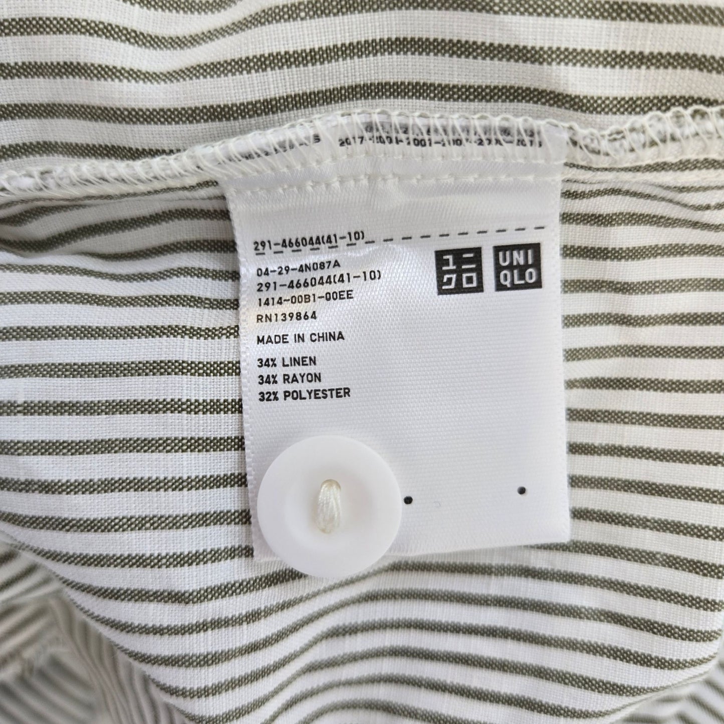 Uniqlo Linen Blend Wide Leg Striped Crop Jumpsuit Size Medium