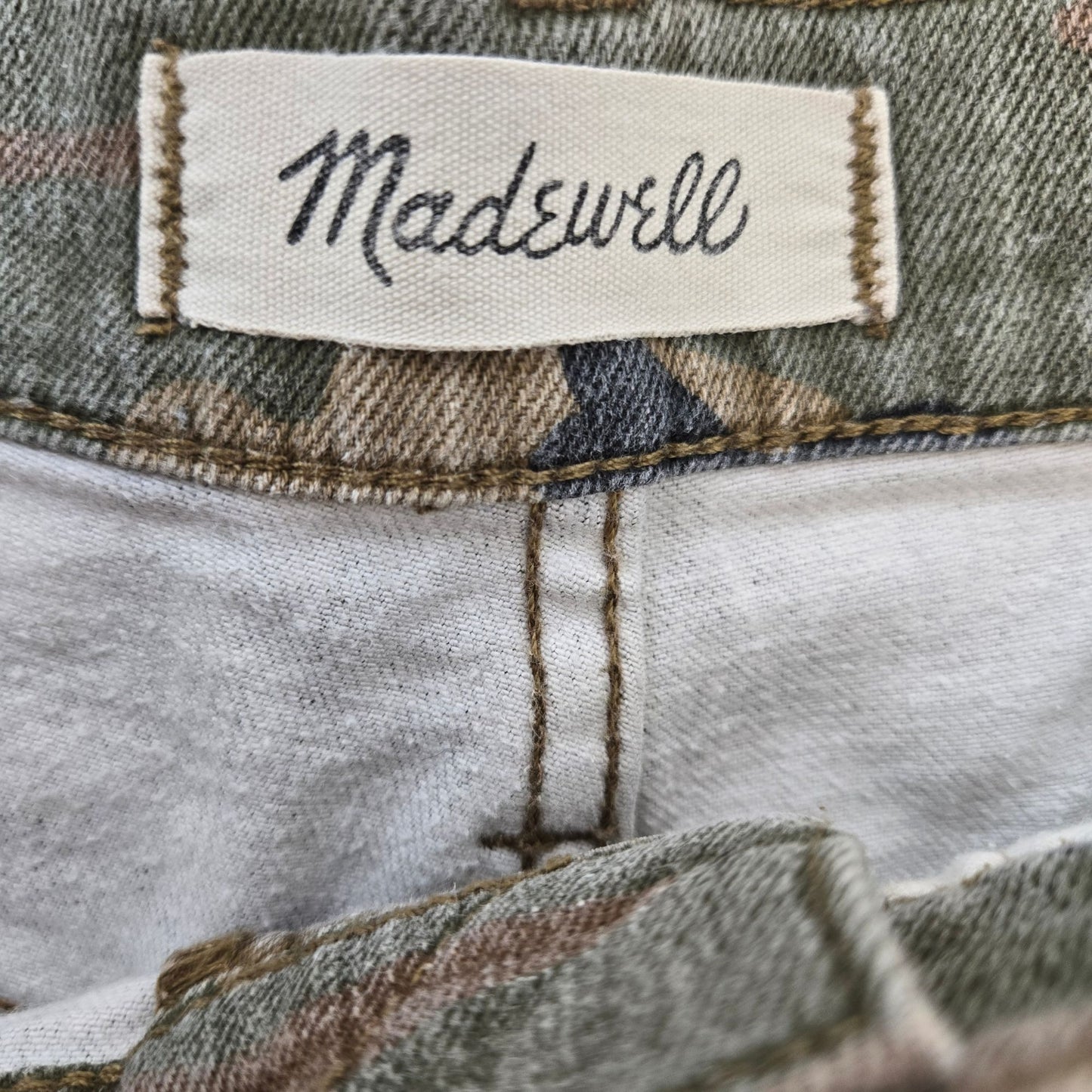 Madewell The High-Rise Slim Boyjean in Cottontail Camouflage Size 28 Tall