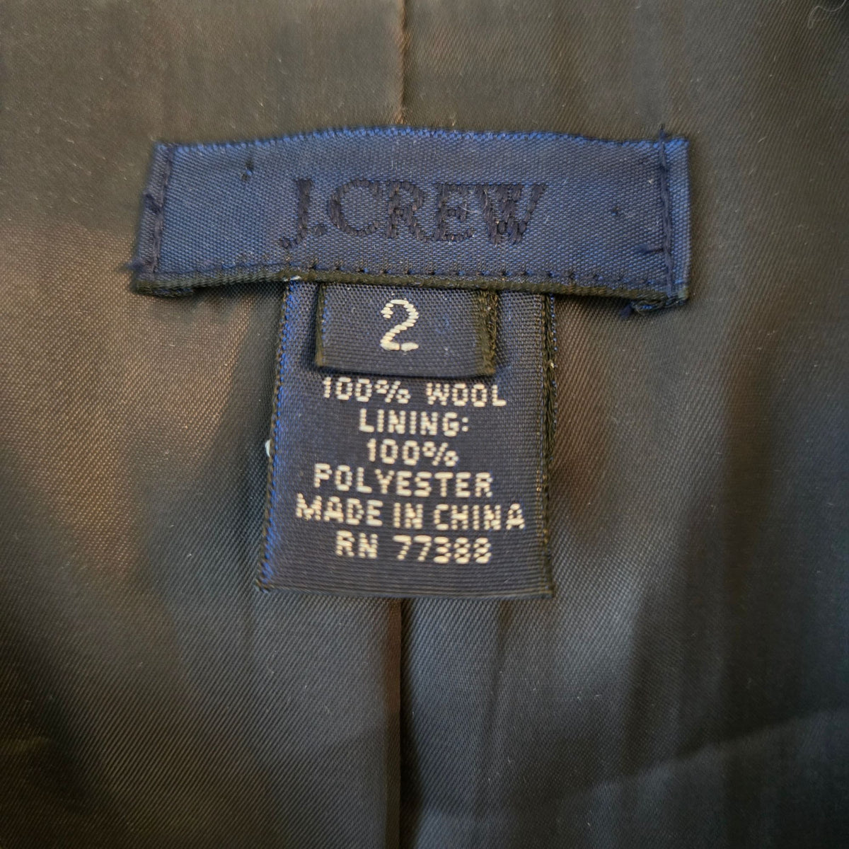 J. Crew 100% Wool Pinstripe Two Button Blazer Jacket Size 2
