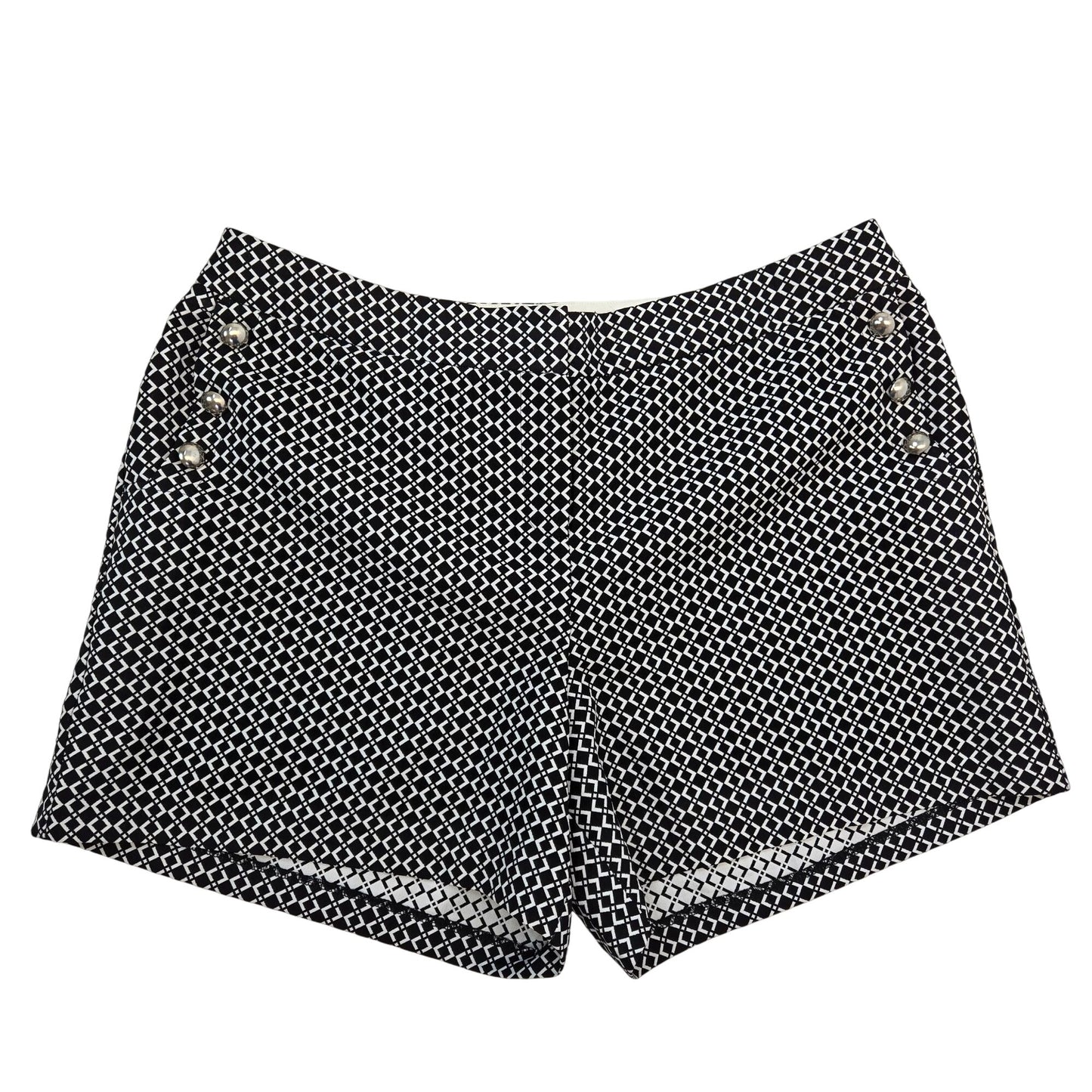 Eloquii Graphic Print Button Embellished High Rise Shorts Size 18