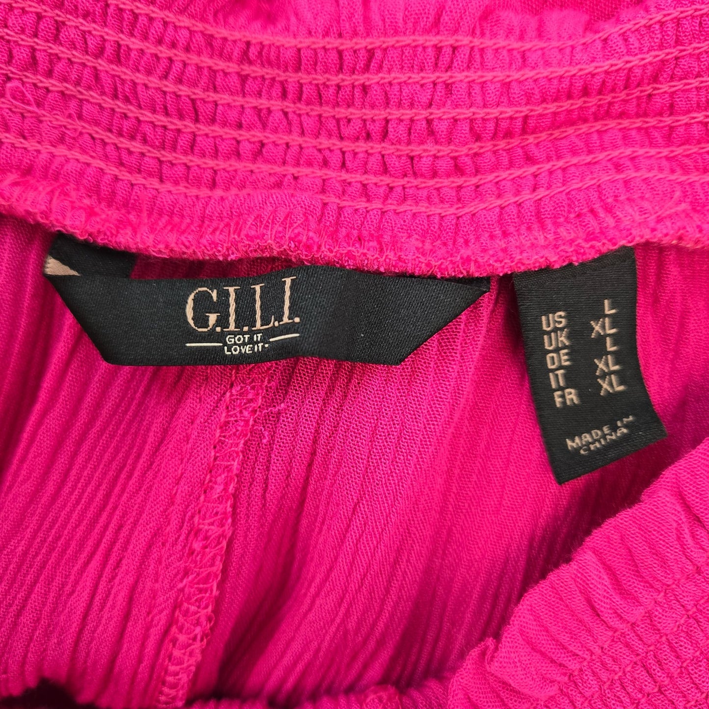 G.I.L.I Wide Leg Gauzy High Rise Pull On Pants Size Large