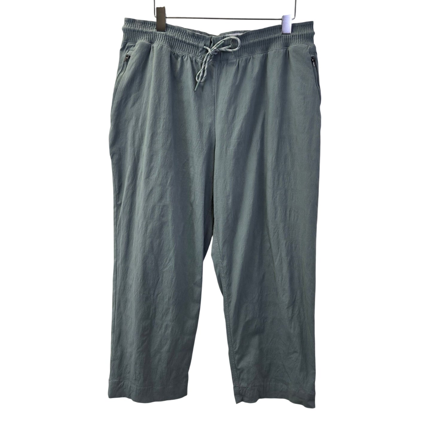 Athleta Trekkie Straight Crop Pant Minimalistic Green Size 14