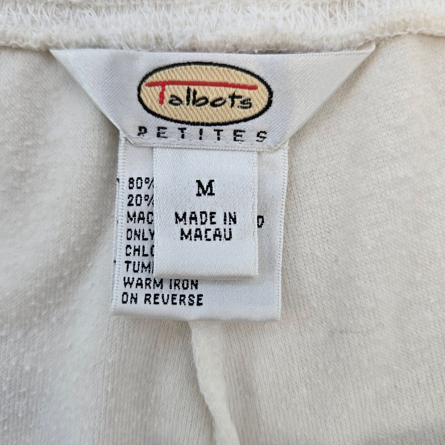 Talbots Petites Cropped Terry Cloth Athleisure Pants Size Medium Petite