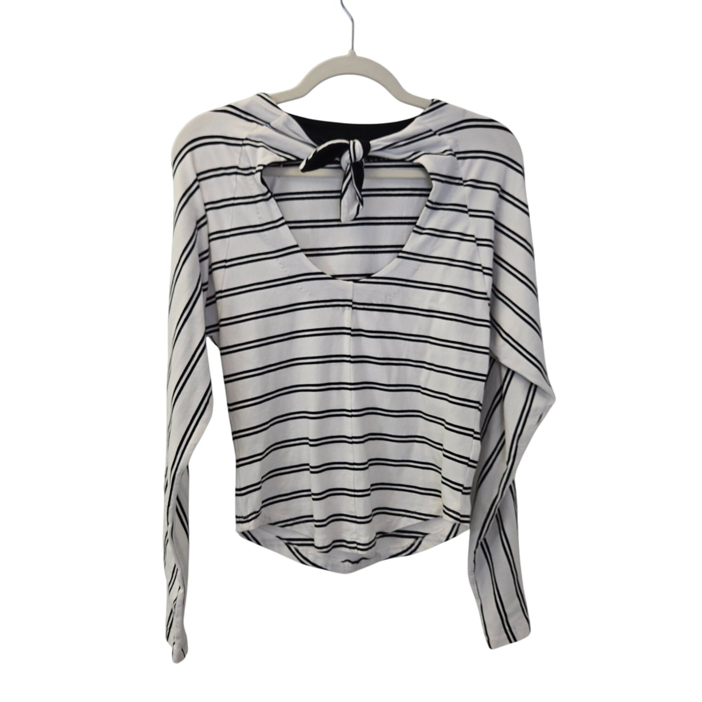 Free People Ardmore Striped Cutout Top with Dolman Sleeves Size XS