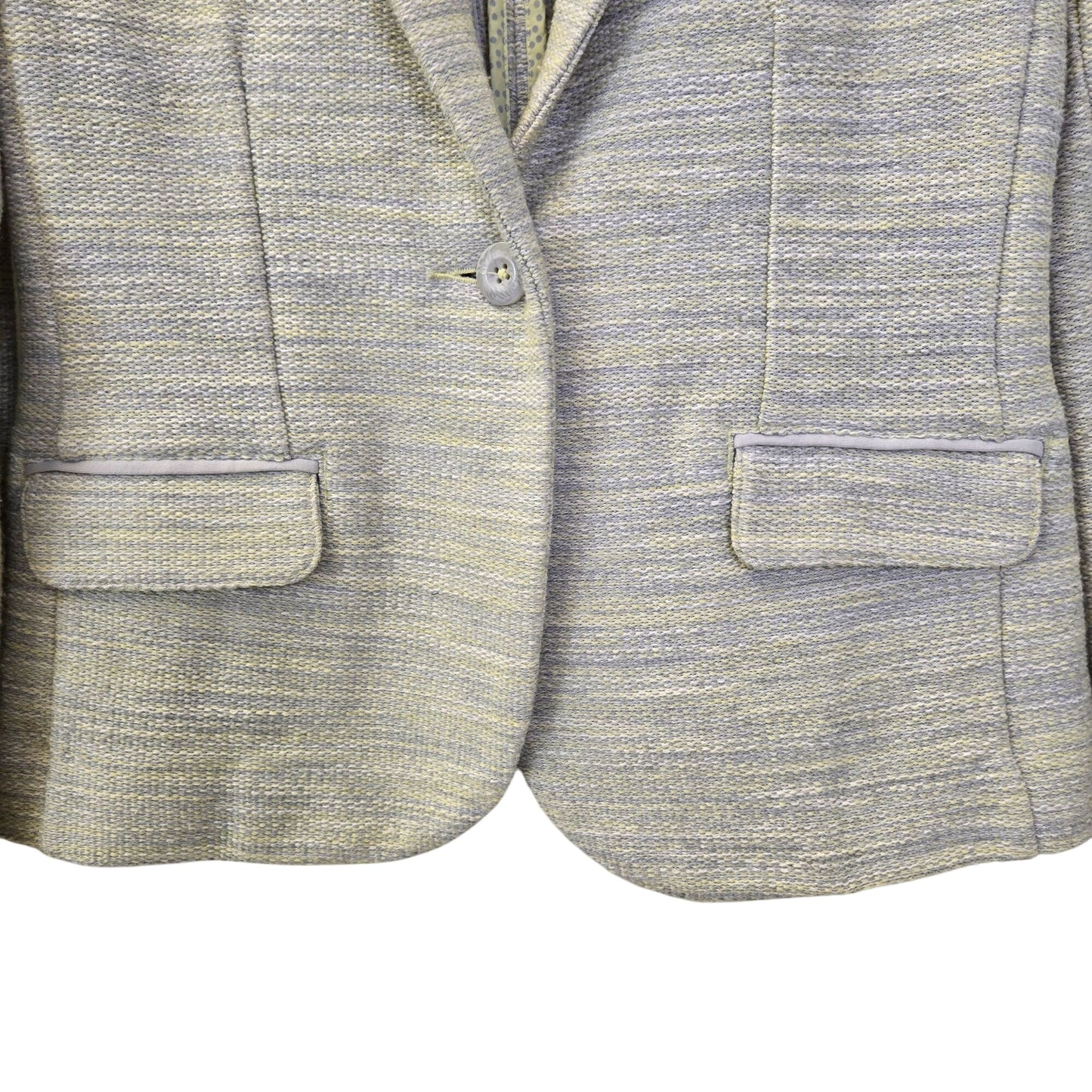 CAbi Lemon Zest Tweed One Button Blazer Style Size 6