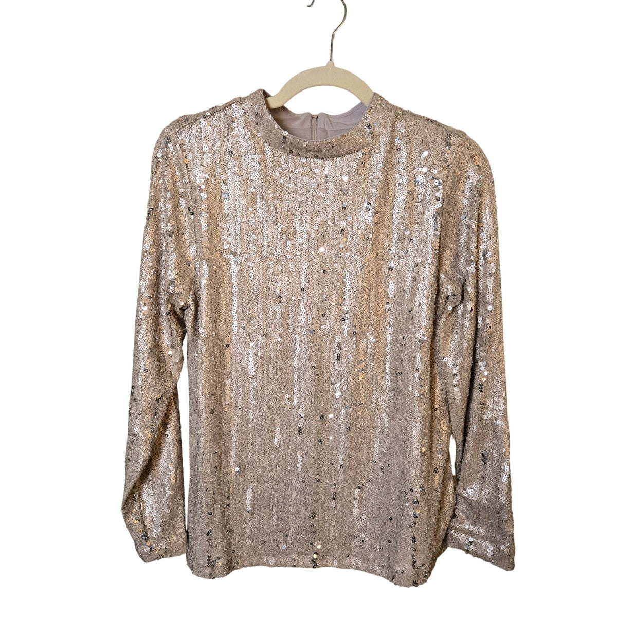 Chico's Sequin Funnel Neck Top Size Chico's 1/Medium