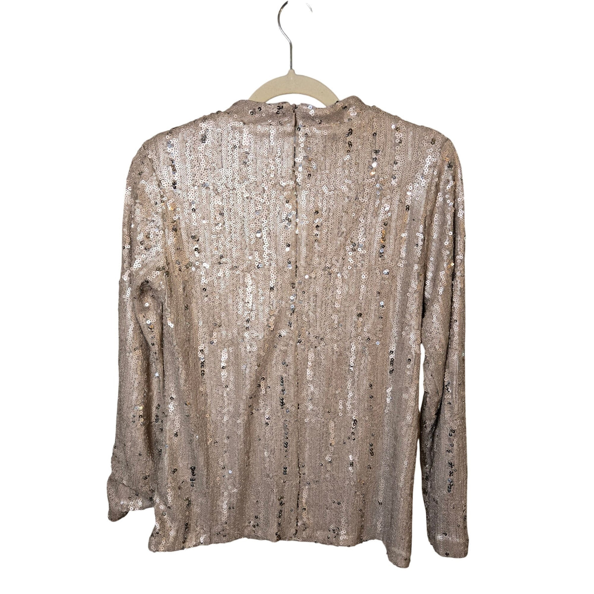 Chico's Sequin Funnel Neck Top Size Chico's 1/Medium