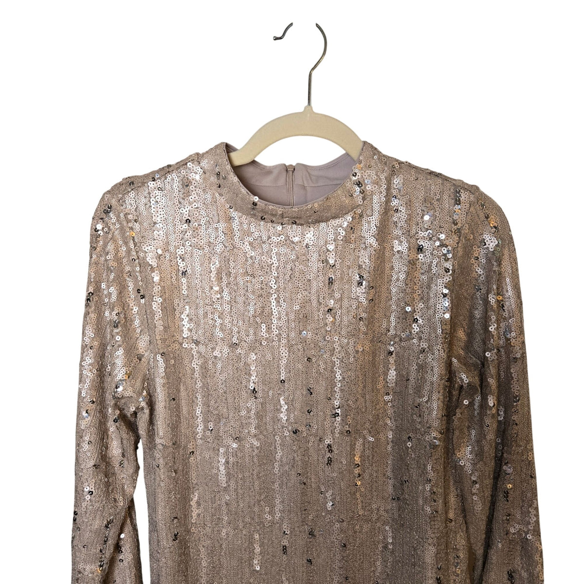 Chico's Sequin Funnel Neck Top Size Chico's 1/Medium