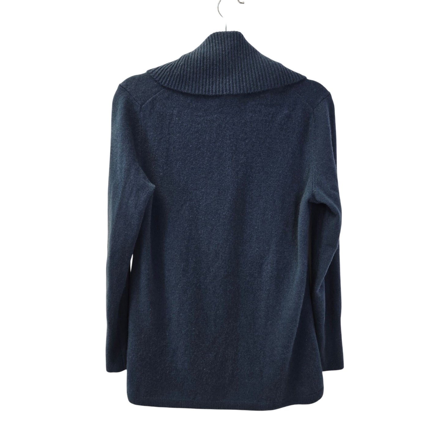 Talbots 100% Cashmere Teal Cowlneck Sweater Size Medium