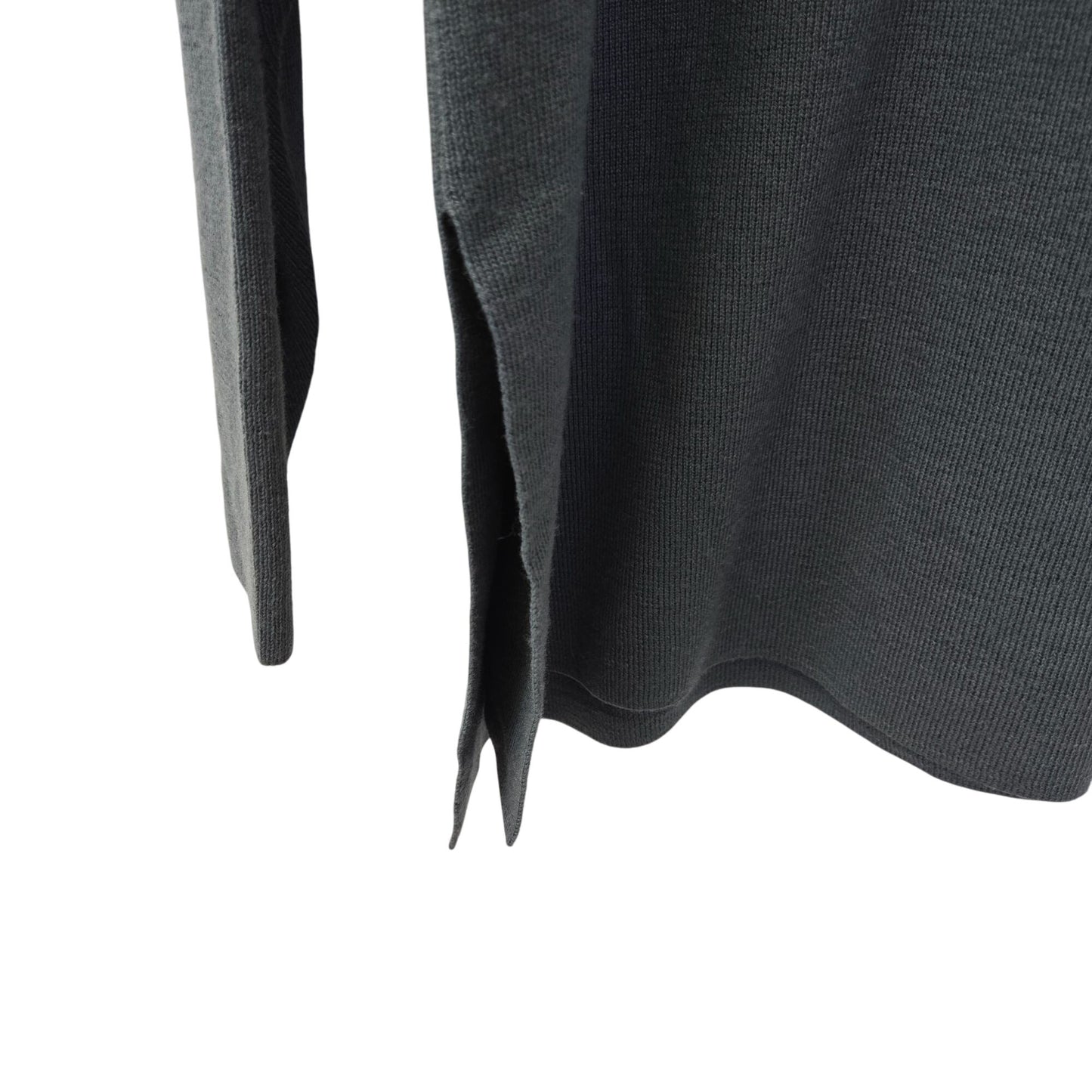 Eileen Fisher 100% Wool V-Neck Split Hem Tunic Sweater Size Large