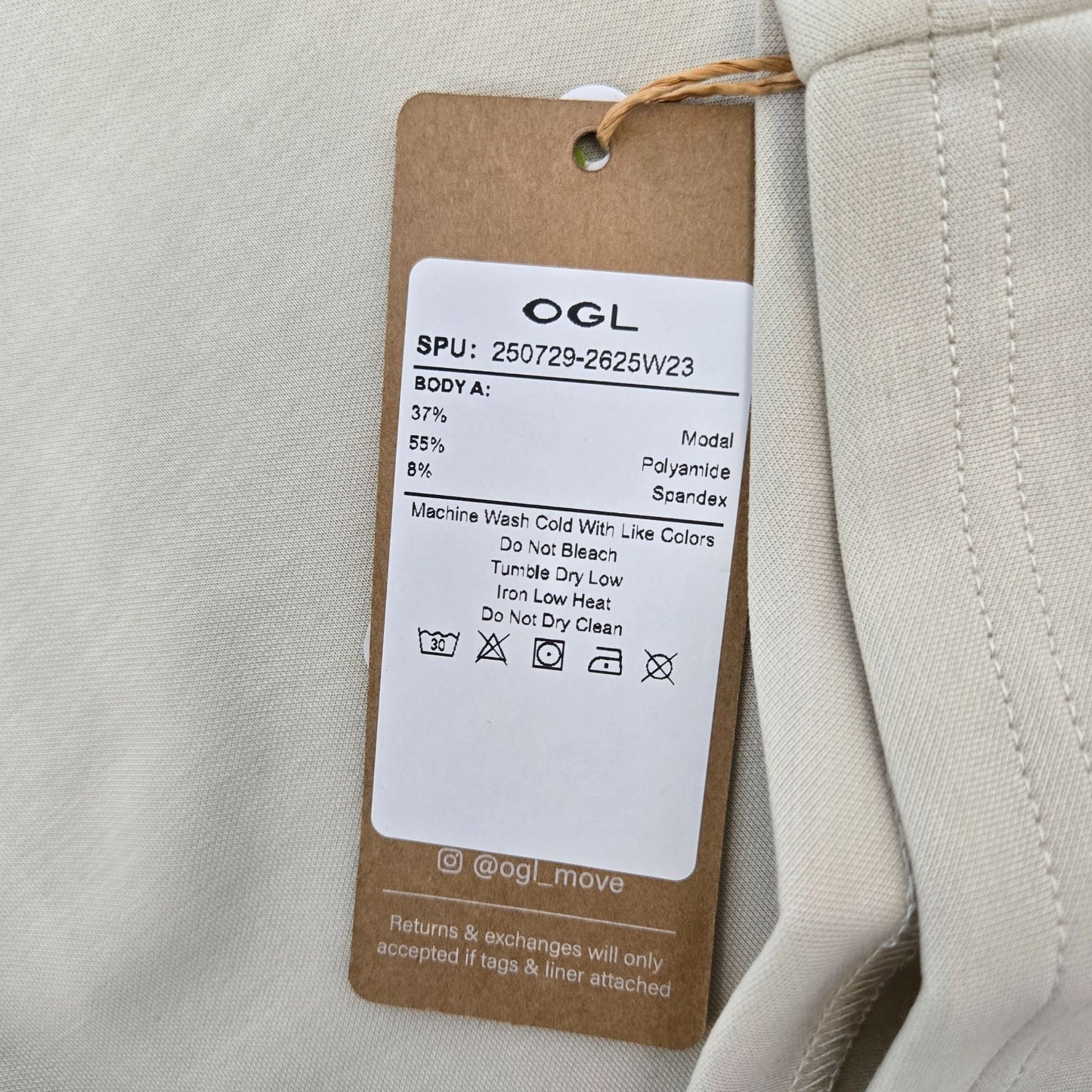 NWT OGL Modal Blend 3/4 Sleeve Athleisure Top Size XL