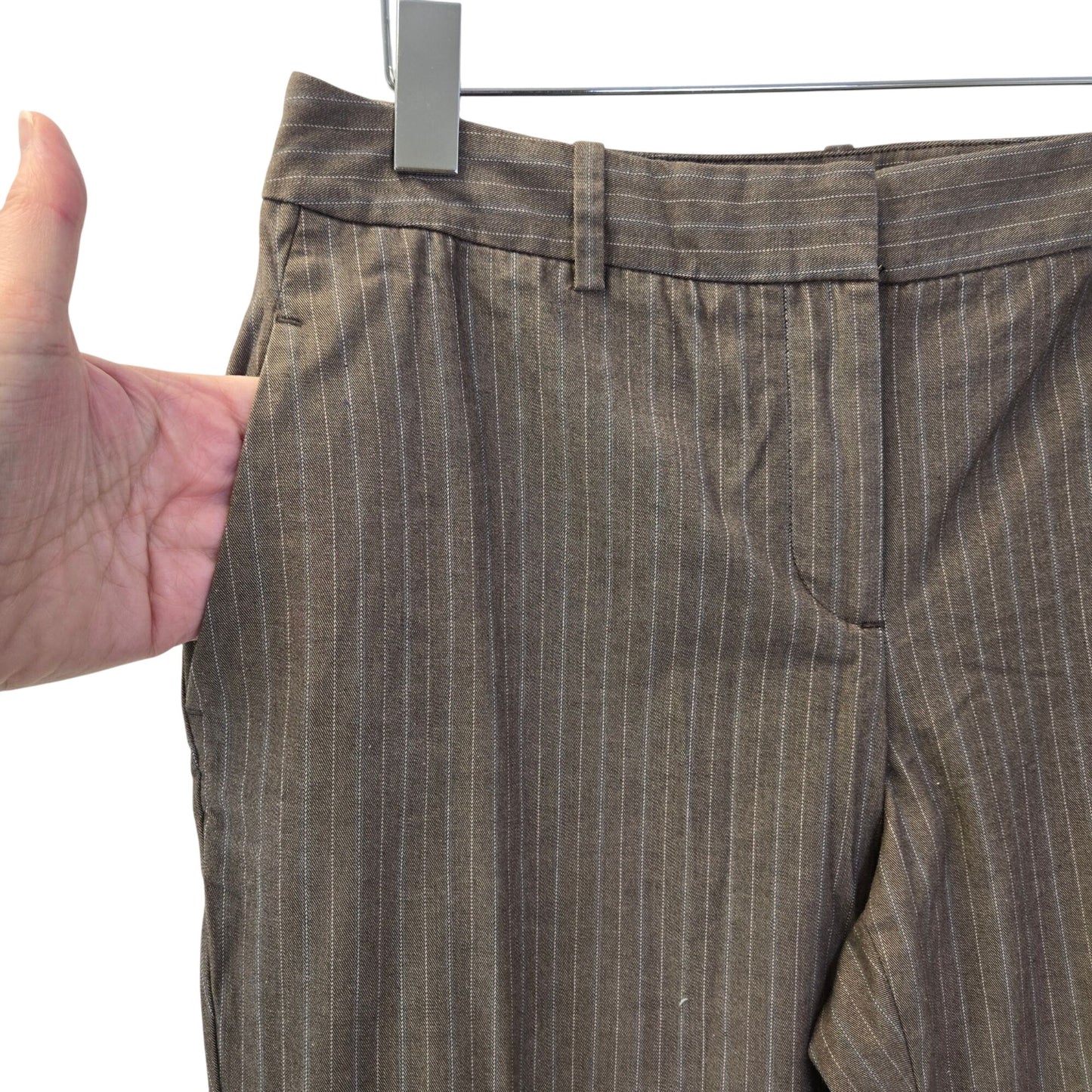 Loft Julie Pinstripe Flare Trouser Pants Size 8