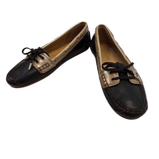 Sebago Dockside Leather Two-Tone Lace up Boat Shoes Size 8