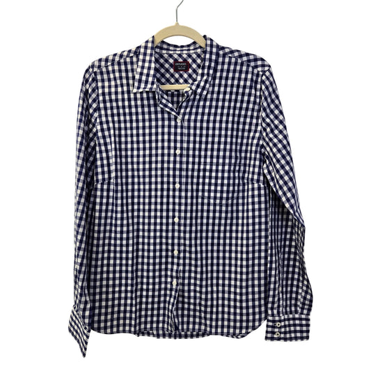 NWT UNTUCKit   Bellleza Gingham Print Long Sleeve Button Down Shirt Size 2