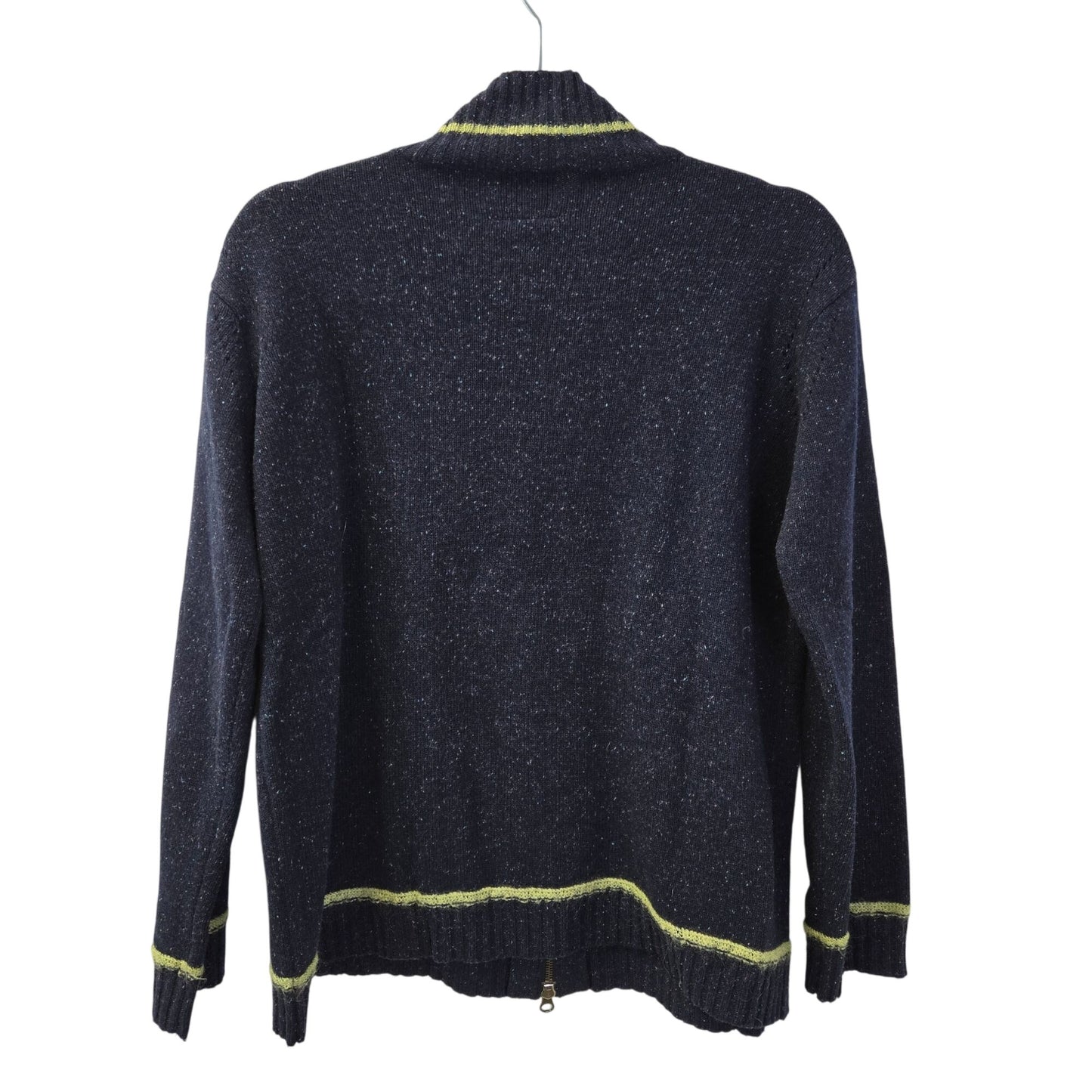 Anthropologie Cousin Johnny Wool Blend Full Zip Confetti Print Sweater Size Medium