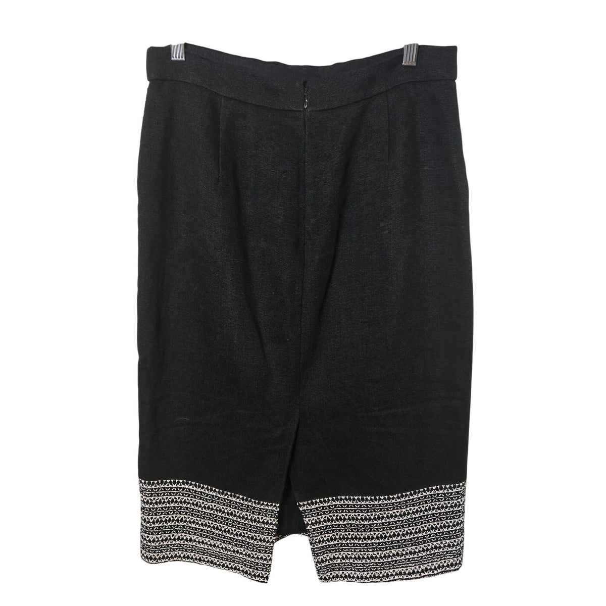 J. Crew Collection Mixed Media Linen Blend Knit Midi Skirt Size 8