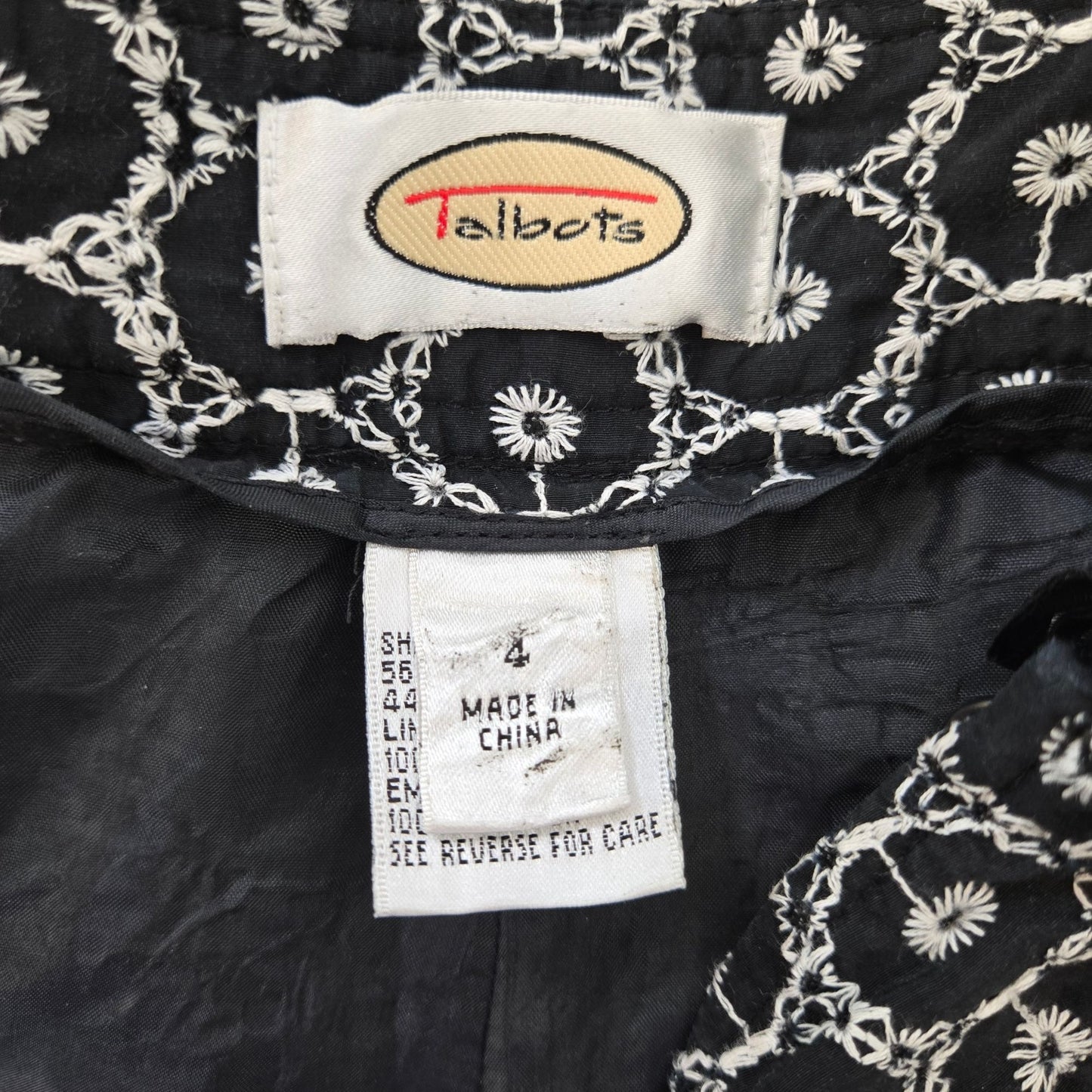 Talbots Silk Blend Floral Embroidered Ankle Pants Size 4