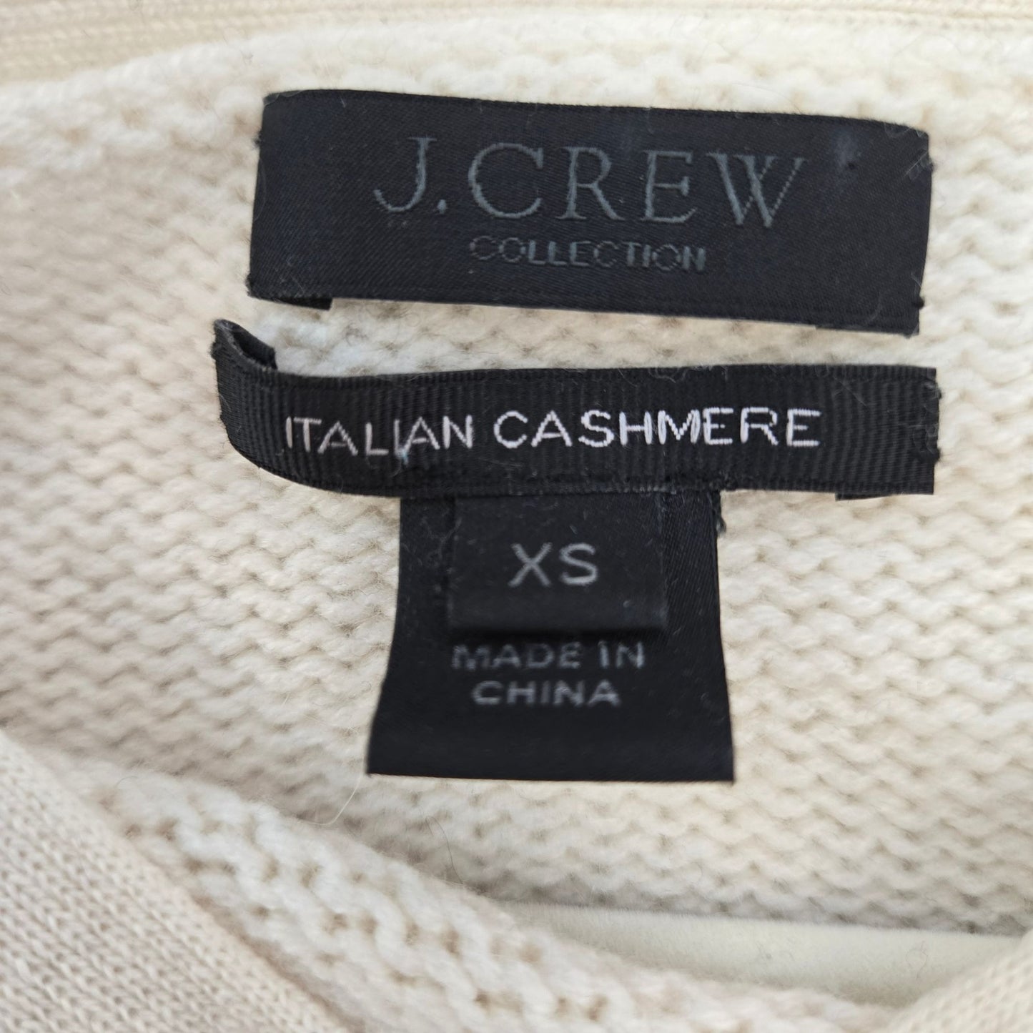 J. Crew 100% Italian Cashmere Striped Boatneck Sweater Size XS