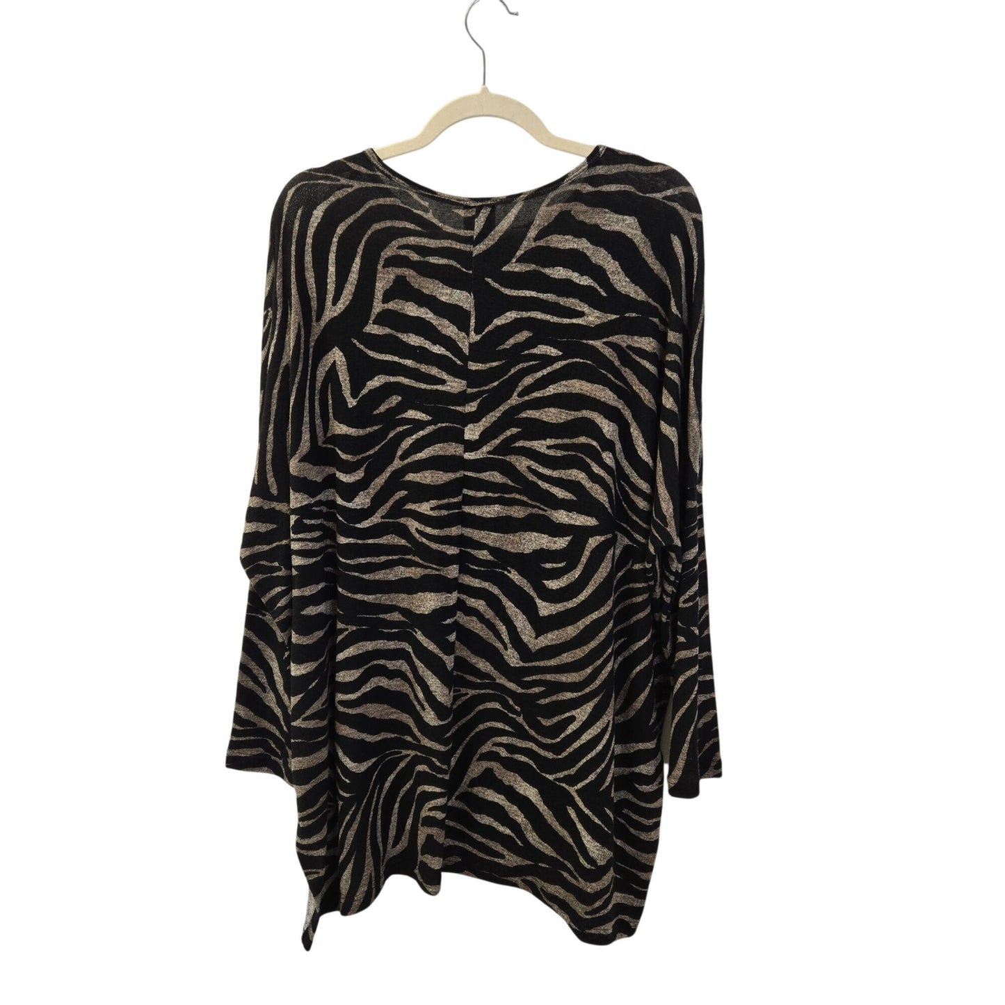 Clara Sun Woo Zebra Print Oversized Dolman Sleeve Sweater Size Medium