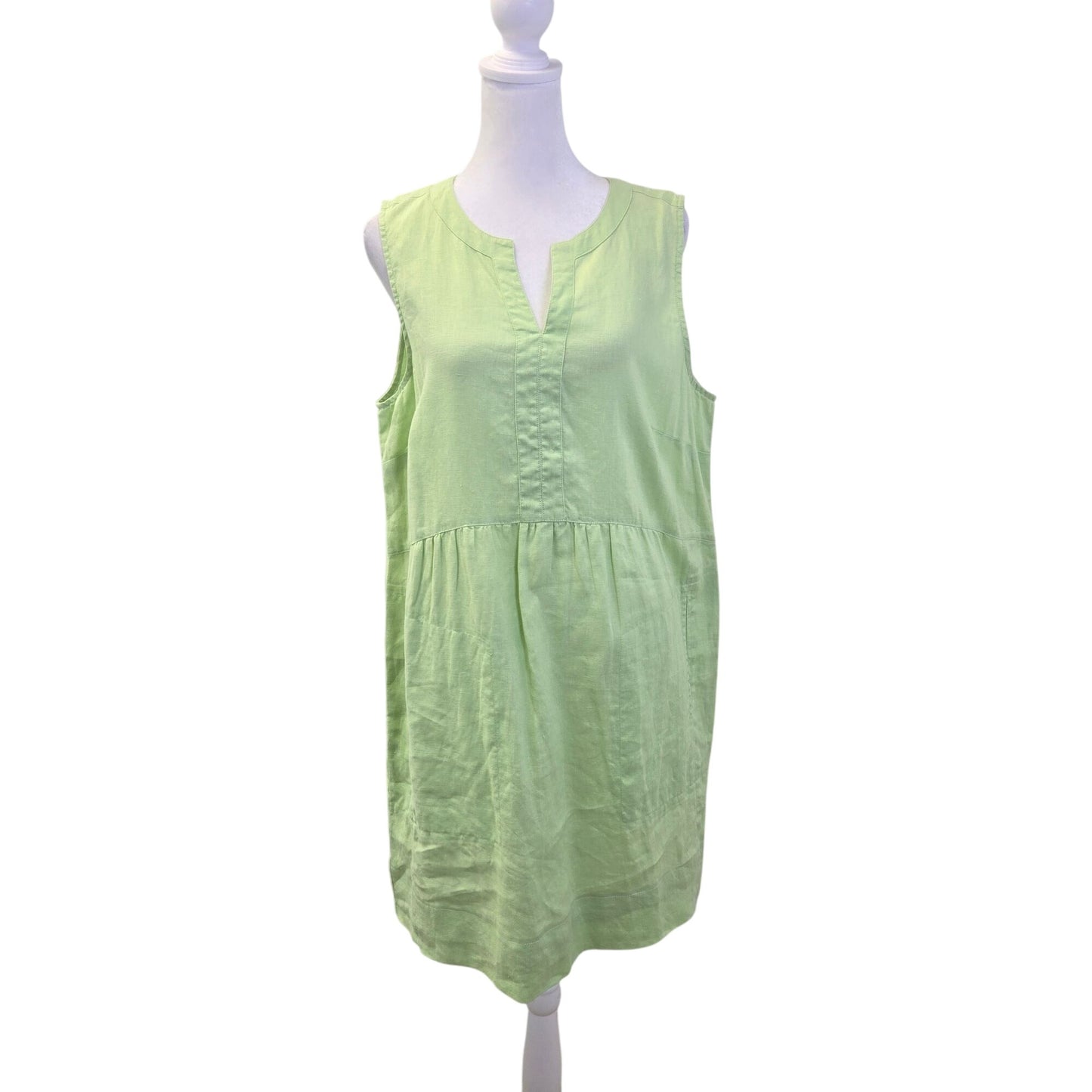 J. Jill Love Linen 100% Linen Sleeveless Mini Shift Dress or Tunic Size Medium