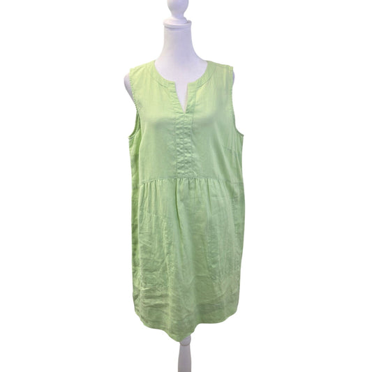 J. Jill Love Linen 100% Linen Sleeveless Mini Shift Dress or Tunic Size Medium
