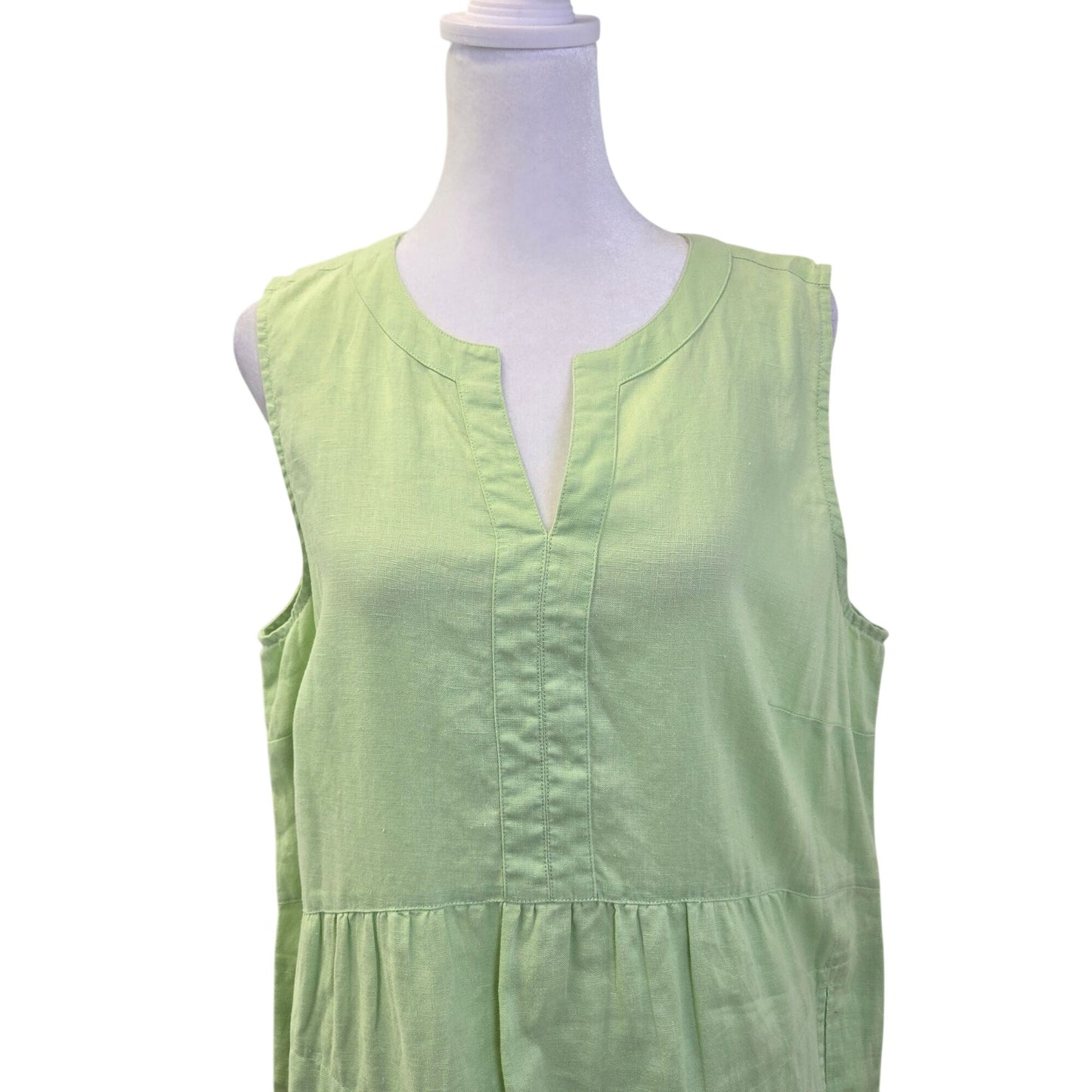 J. Jill Love Linen 100% Linen Sleeveless Mini Shift Dress or Tunic Size Medium