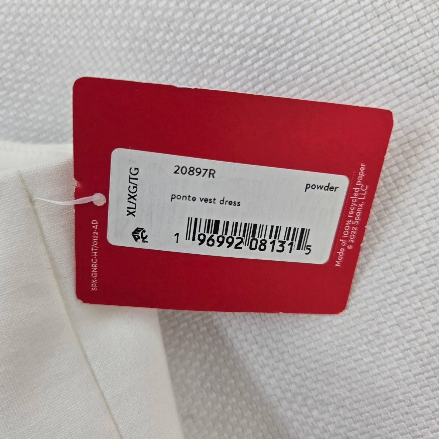 NWT Spanx Ponte Vest Dress in Powder Size XL
