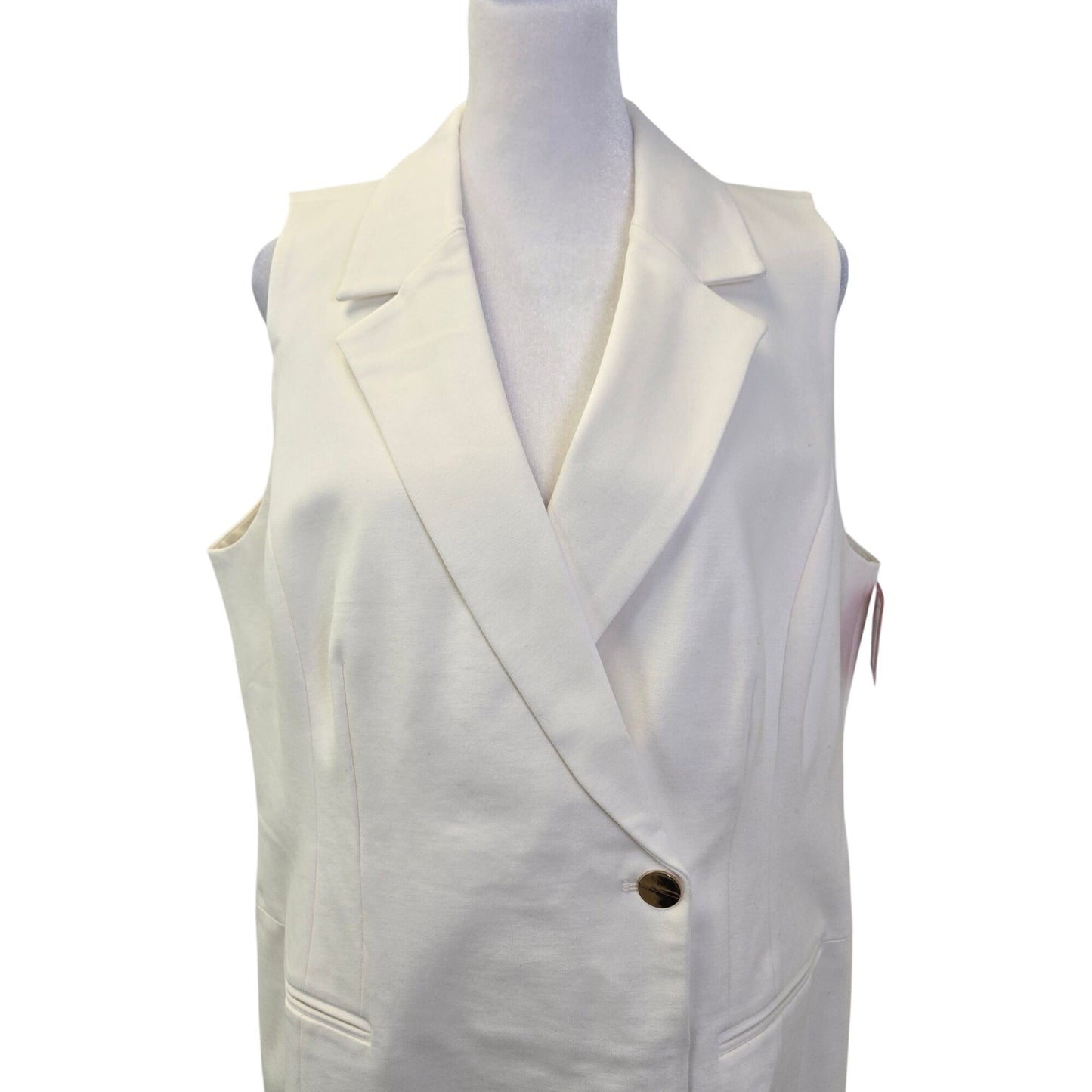 NWT Spanx Ponte Vest Dress in Powder Size XL