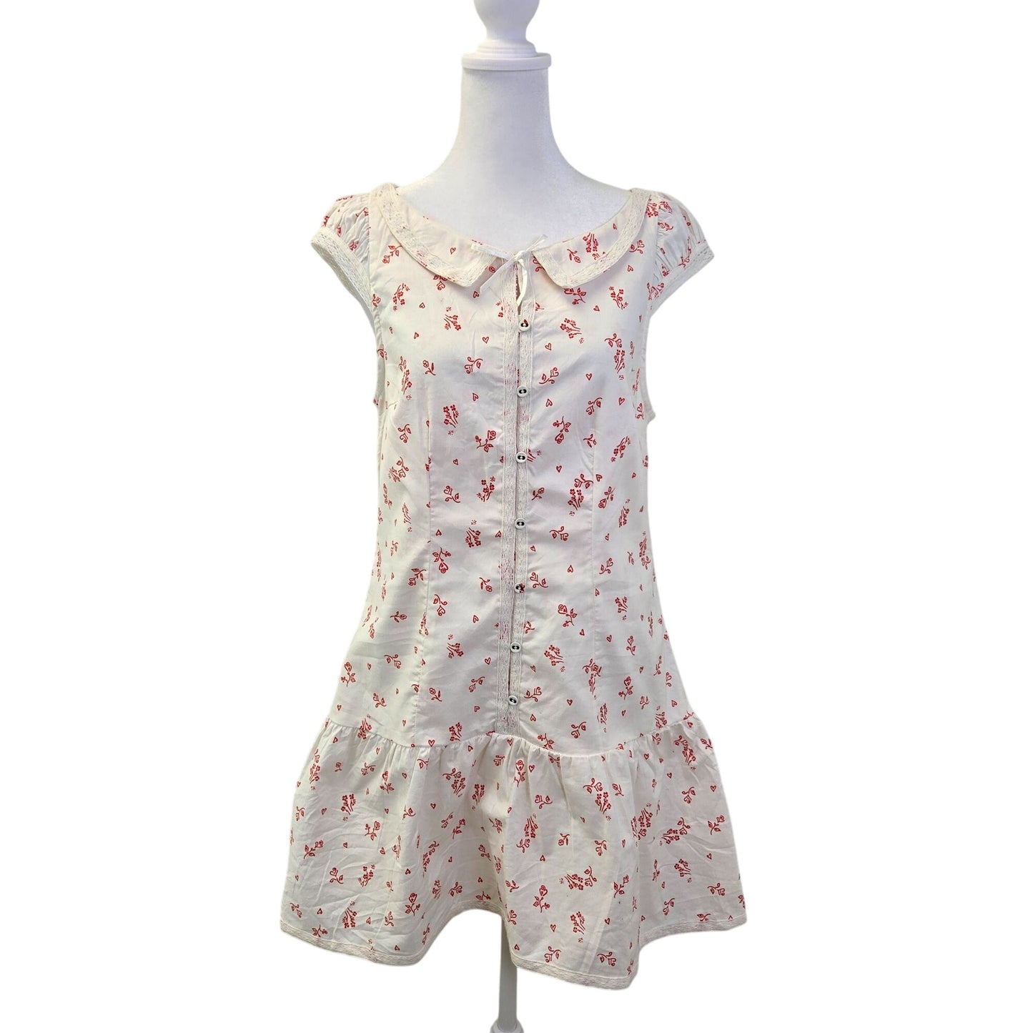 NWT Free People Beasley Floral Tiered Hem Mini Dress Size Small