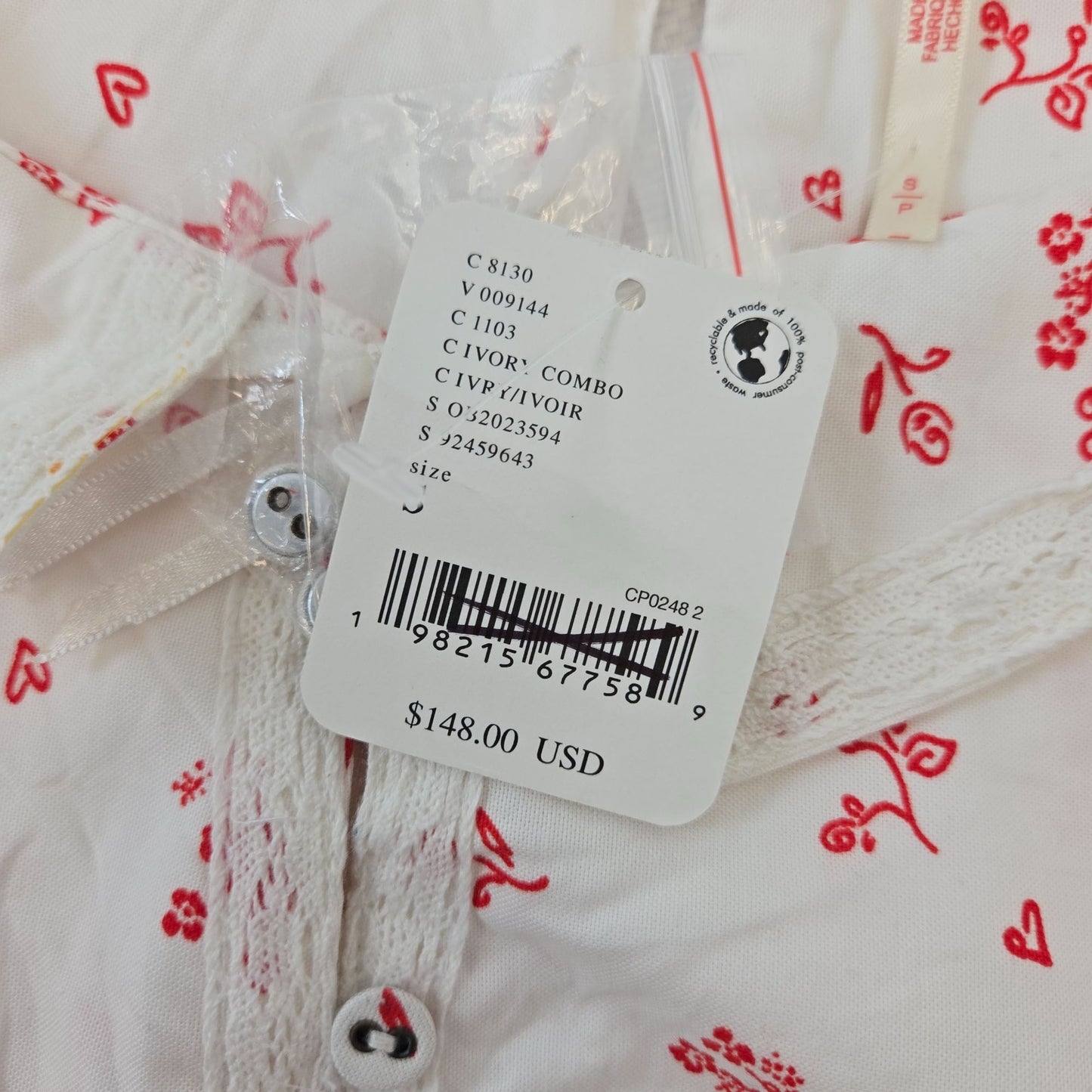 NWT Free People Beasley Floral Tiered Hem Mini Dress Size Small