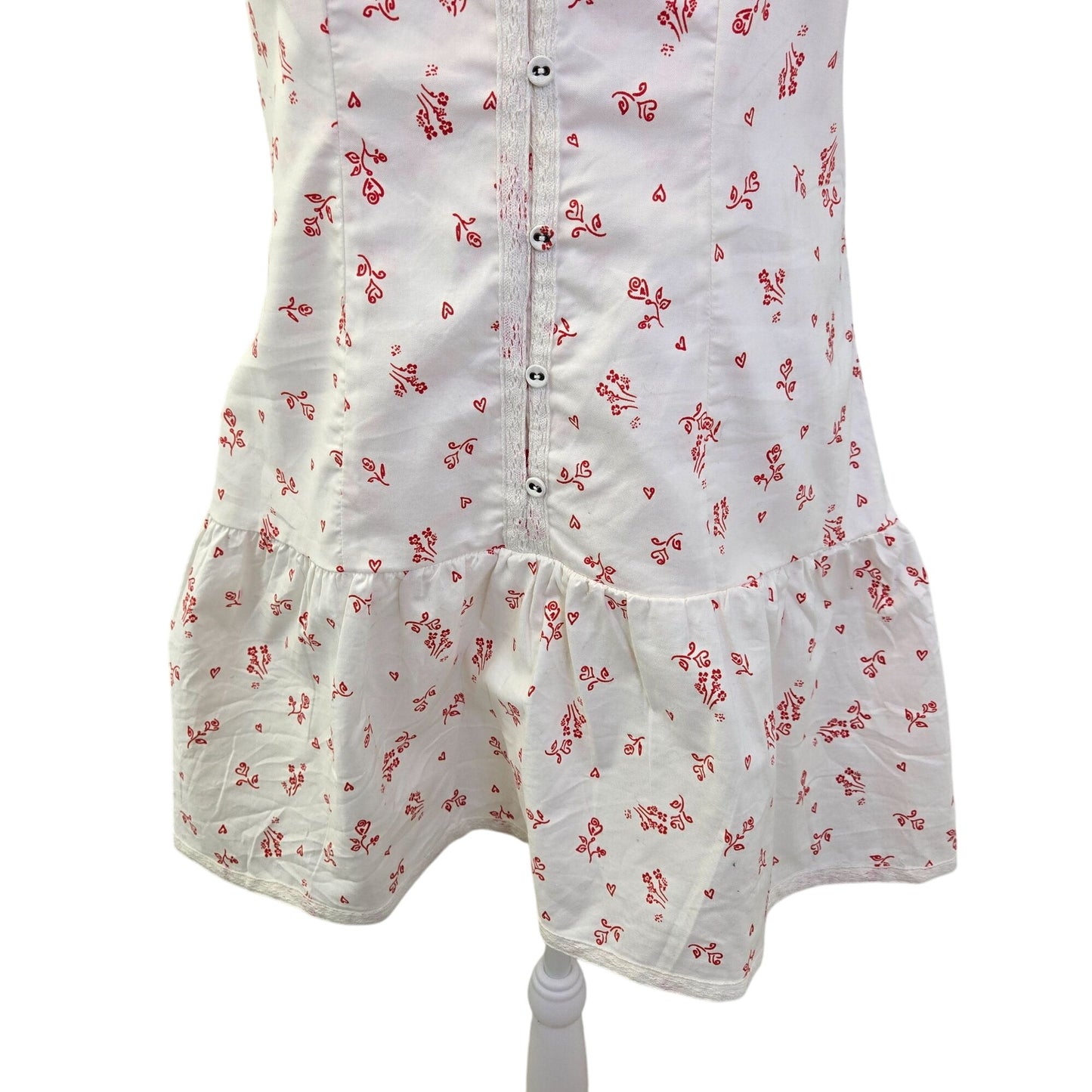 NWT Free People Beasley Floral Tiered Hem Mini Dress Size Small