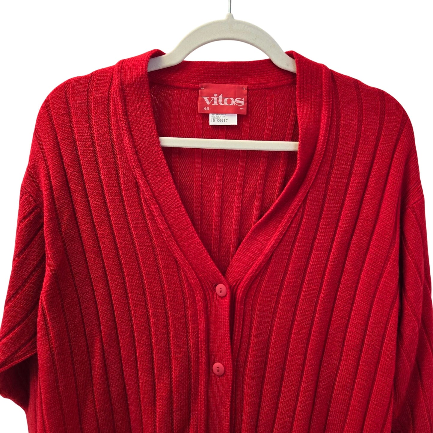 NWT Vitos Ribbed Cardigan Sweater Size 40/US Large