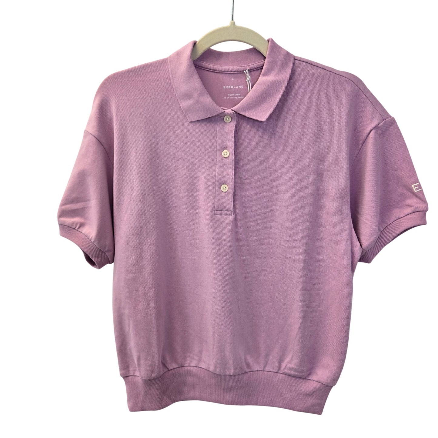 NWT Everlane Organic Cotton Polo Shirt in Mauve Size Small