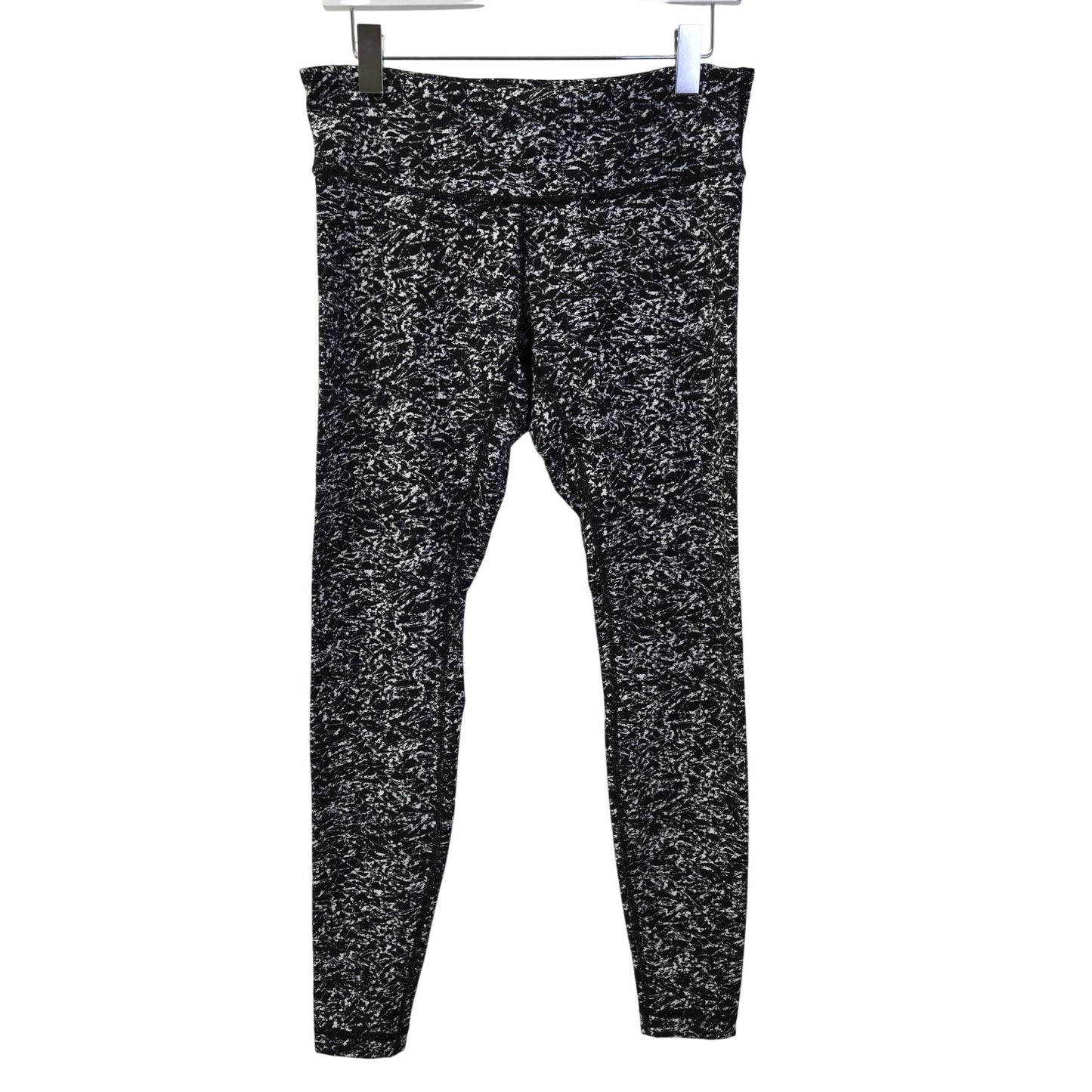 Lululemon Wunder Under in Iced Wave White/Black Leggings Size 10