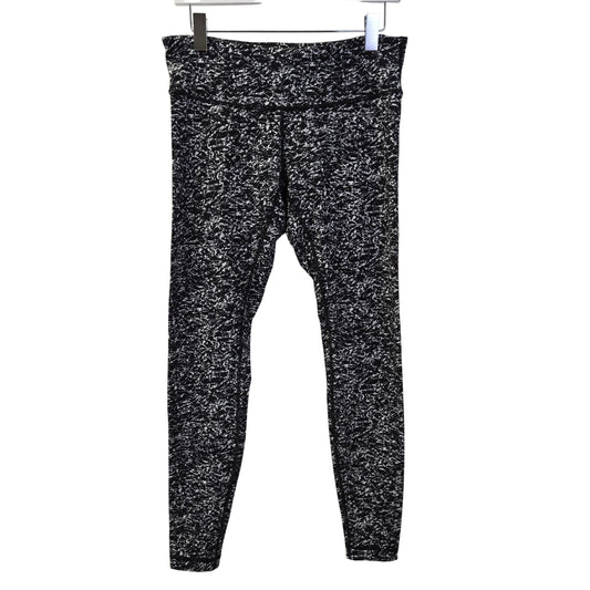 Lululemon Wunder Under in Iced Wave White/Black Leggings Size 10