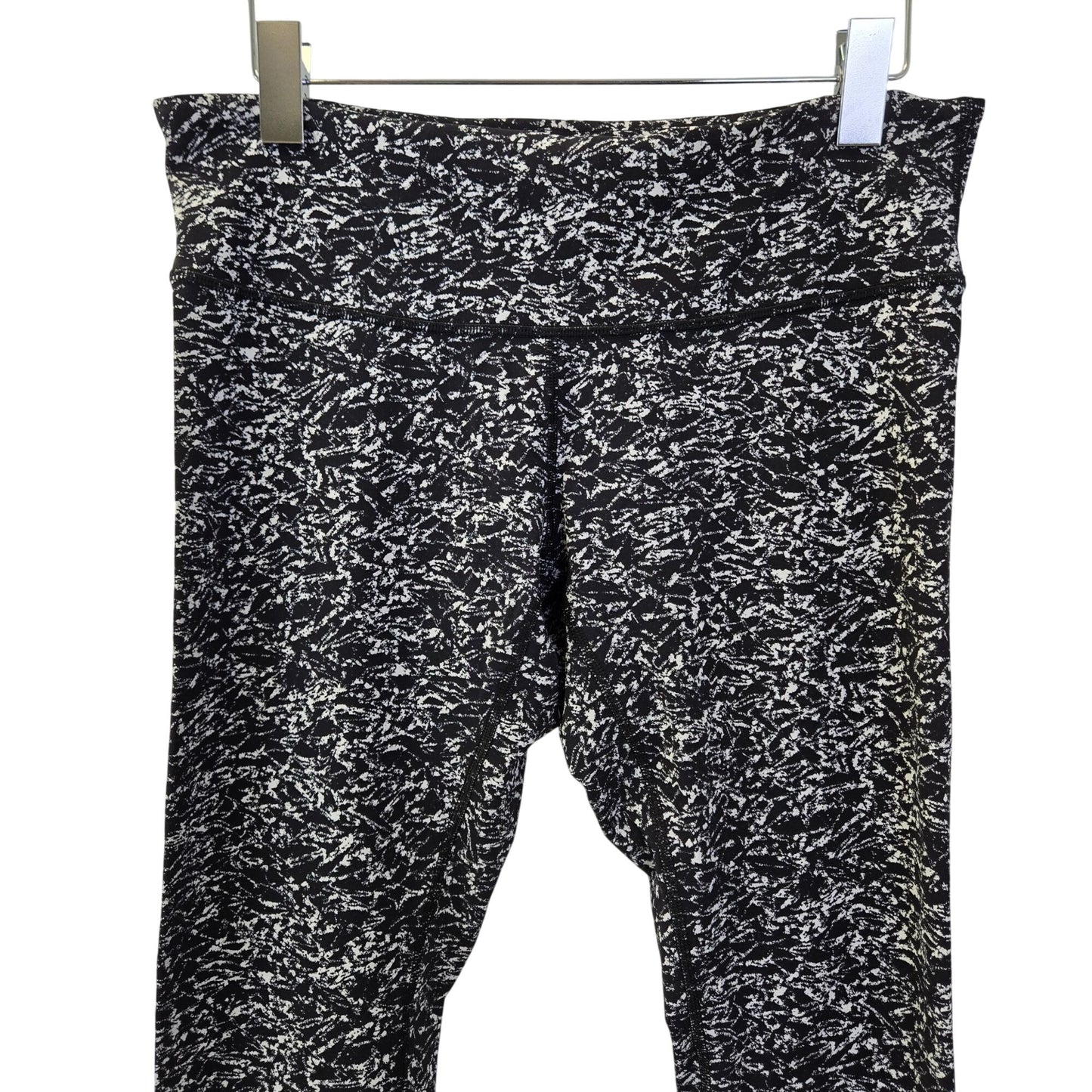 Lululemon Wunder Under in Iced Wave White/Black Leggings Size 10
