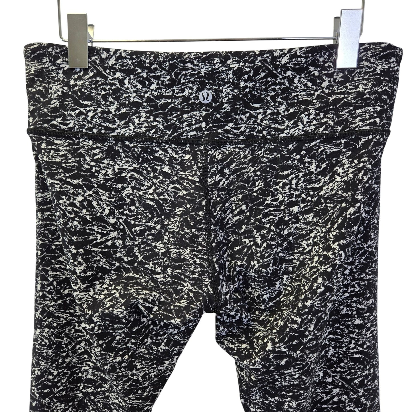 Lululemon Wunder Under in Iced Wave White/Black Leggings Size 10